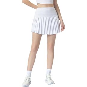 Women's Pleated Skort - High-Waisted, Built-in Dual-Pocket Shorts, UV Protection for Tennis & Daily Wear in Saudi Arabia