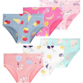 Girls Underwear 6 Pack, Toddler Panties for Little Girls 2-8 Years Big Kids Breathable Undies Multipack in Kuwait