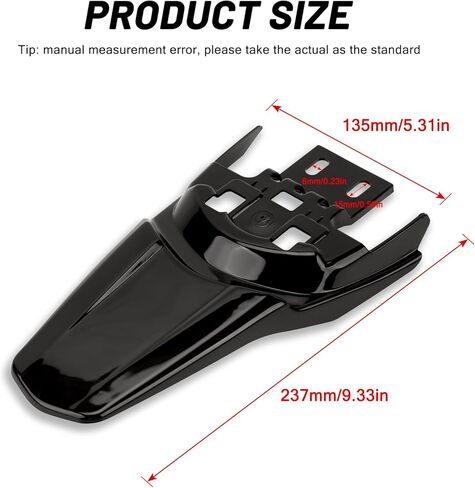 XINGWU Rear Fender for Sur ron Back Fender Mud Guard Protector for Surron Light Bee X Segway X160/X260 Ebike Electric Bike Dirt Bike Part Black in Saudi Arabia
