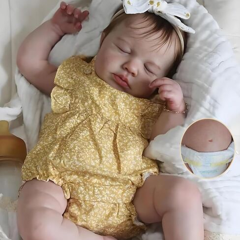 Zero Pam Reborn Baby Baby Dolls Silicone Company Body Avatar - 20 بوصة دمى الأطفال الرمزية التي تبدو حديثي الولادة الحقيقي ، دمية فتاة نابضة بالحياة صحيحة واضحة ، in Kuwait