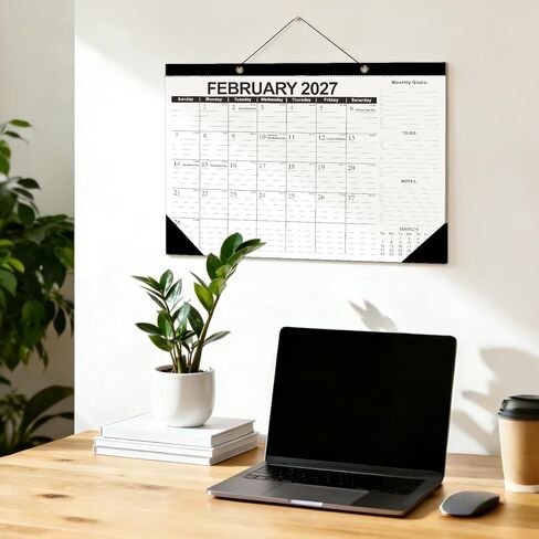 Kyweel 2024-2025 Desk Calendar, 12 Month Desk Calendar/Wall Calendar Combo, 17" x 12", July 2024-June 2025, Highlight Holidays, Planning Calendar, Thick Paper in Kuwait