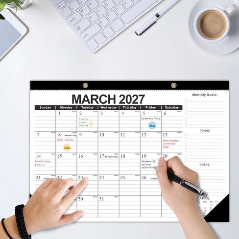 Kyweel 2024-2025 Desk Calendar, 12 Month Desk Calendar/Wall Calendar Combo, 17" x 12", July 2024-June 2025, Highlight Holidays, Planning Calendar, Thick Paper in Kuwait