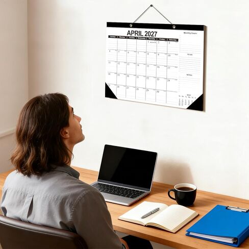 Kyweel 2024-2025 Desk Calendar, 12 Month Desk Calendar/Wall Calendar Combo, 17" x 12", July 2024-June 2025, Highlight Holidays, Planning Calendar, Thick Paper in Kuwait