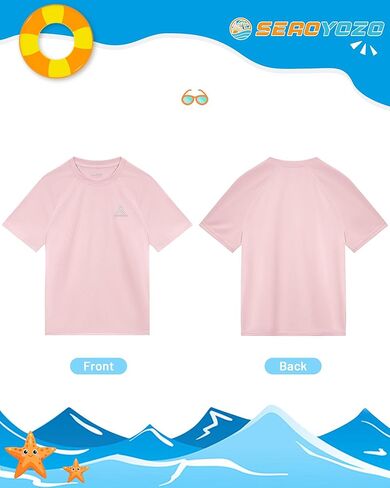 Boys Rash Guard Short Sleeve Swim Shirts Youth Kids UPF 50+ Sun Protection UV Water Shirts SPF Quick Dry Rashguard in Kuwait