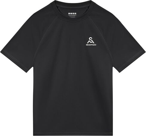 Boys Rash Guard Short Sleeve Swim Shirts Youth Kids UPF 50+ Sun Protection UV Water Shirts SPF Quick Dry Rashguard in Kuwait