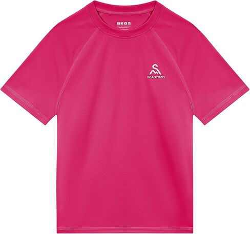 Boys Rash Guard Short Sleeve Swim Shirts Youth Kids UPF 50+ Sun Protection UV Water Shirts SPF Quick Dry Rashguard in Saudi Arabia