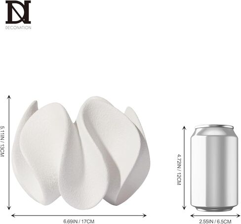 DN DECONATION Abstract Home Decor Living Room Coffee Table Decor, Modern White Textured Art Statue, Resin Sculpture for Bookshelf Desk Bedroom Office Wedding Gift for Men in Saudi Arabia