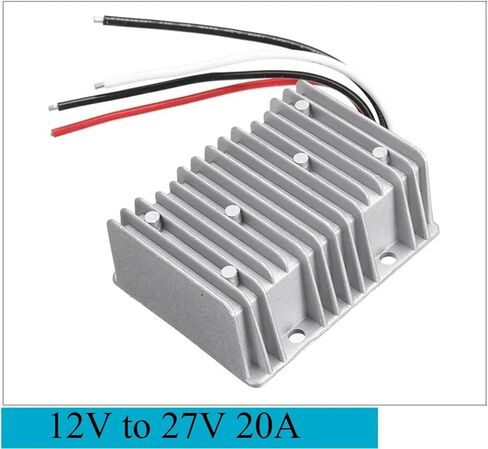 1 قطعة 12 فولت إلى 27V28V15A 20A تيار مستمر تيار مستمر تصعيد دفعة محول منظم تحويل الطاقة تصعيد دفعة العرض غلاف من الألومنيوم (12 فولت إلى 27 فولت 20A) in Kuwait
