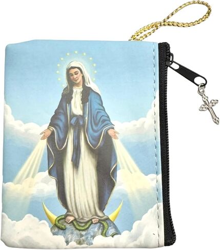 Westmon Works Our Lady of Grace Zippered Wallet Rosary Case with Holy Prayer Card Set in Saudi Arabia