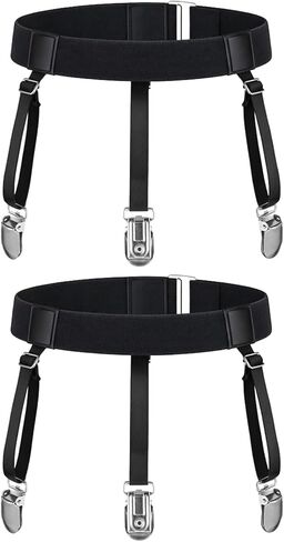 Prasacco Women Thigh Garter Belt Plus Size, High Elastic Suspender Belt with Metal Clips Suspender Garter Belts for Thigh High Stockings for Stockings, 6 Strap Design in Saudi Arabia