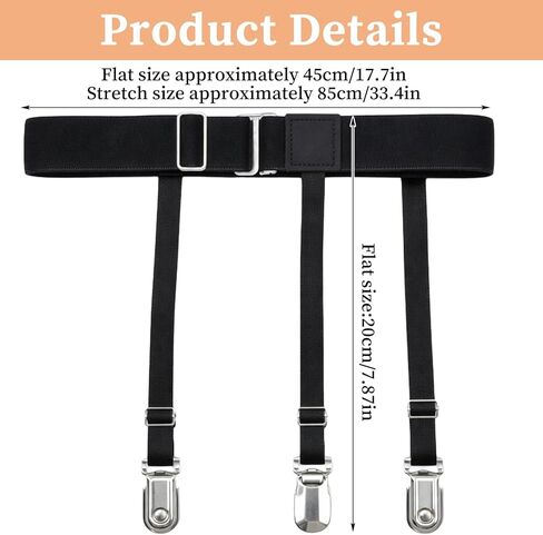 Prasacco Women Thigh Garter Belt Plus Size, High Elastic Suspender Belt with Metal Clips Suspender Garter Belts for Thigh High Stockings for Stockings, 6 Strap Design in Saudi Arabia
