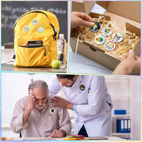 Kigeli 100 Pcs Neurodiversity Pins Celebrate Neurodiversity Brain Buttons Autism Rainbow Badge Words World Autism Awareness Day Brooch Special Education Supply for Clothe Bag Accessories in Saudi Arabia
