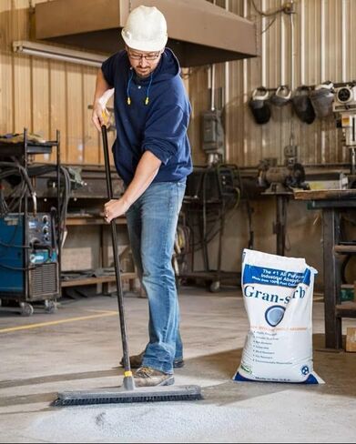 MICRO TEC Gran-Sorb Sorbent Granules Universal Granular Absorbent - 30 lb. Bag - Absorbs Oil & Water-Based Liquids, Solvents, Coolants, Petrochemicals - Absorbs Up to 4 Gallons - Pack of 1 in Saudi Arabia