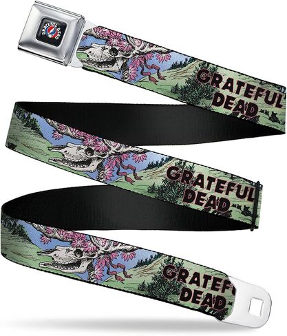 Grateful Dead Belt, Seatbelt Buckle Belt, Grateful Dead Dave'S Picks Volume Nine Montana Cover Art, Adjustable in Saudi Arabia