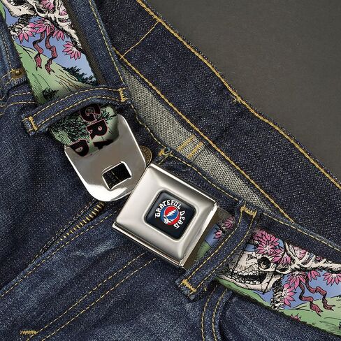 Grateful Dead Belt, Seatbelt Buckle Belt, Grateful Dead Dave'S Picks Volume Nine Montana Cover Art, Adjustable in Saudi Arabia