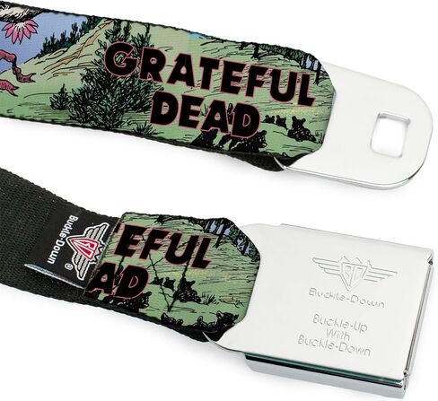 Grateful Dead Belt, Seatbelt Buckle Belt, Grateful Dead Dave'S Picks Volume Nine Montana Cover Art, Adjustable in Saudi Arabia