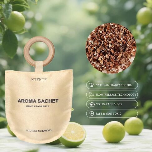 2 Packs Lemon Scented Sachets for Drawers and Closets Long Lasting Natural Home Fragrance Car Air Refrehener Closet Deodorizer Fresh Lemon Aroma Scent in Saudi Arabia