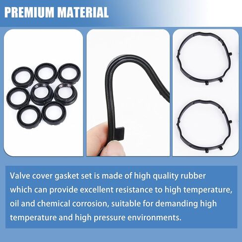 Sorello Engine Valve Cover Gasket Set Fit for Chrysler Pacifica Voyager for Dodge Durango for Jeep Grand Cherokee Wrangler for Ram ProMaster 1500 2500 3500 for 3.6L V6 Engine - Replace VC1184G VS50919 in Saudi Arabia
