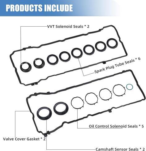 Sorello Engine Valve Cover Gasket Set Fit for Chrysler Pacifica Voyager for Dodge Durango for Jeep Grand Cherokee Wrangler for Ram ProMaster 1500 2500 3500 for 3.6L V6 Engine - Replace VC1184G VS50919 in Saudi Arabia