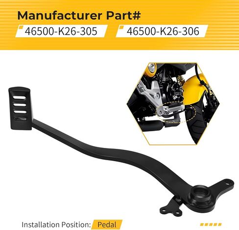 M MATI Rear Brake Foot Pedal for Honda Grom 125 2014-2015 2017-2018 46500-K26-305 46500-K26-306 in Saudi Arabia