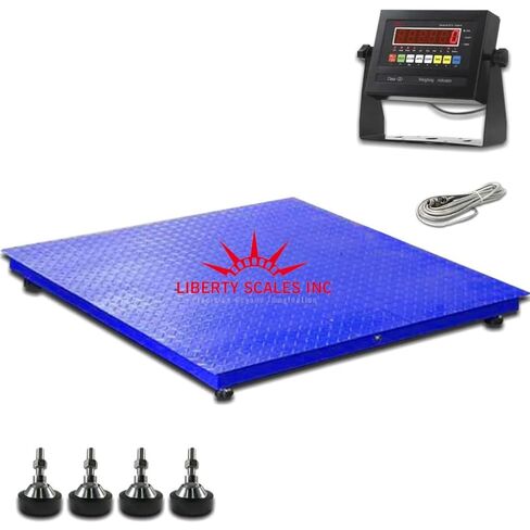 Liberty LS-800-4X4 NTEP Certified (Legal for Trade) Floor Scale | 48" x 48" | Capacity of 1,000 lbs x 0.2 lb + Red in Kuwait
