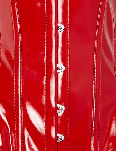 Daisy corsets womens Lavish Red Patent Pvc Underwire Underbust Corset in Saudi Arabia