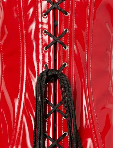 Daisy corsets womens Lavish Red Patent Pvc Underwire Underbust Corset in Saudi Arabia