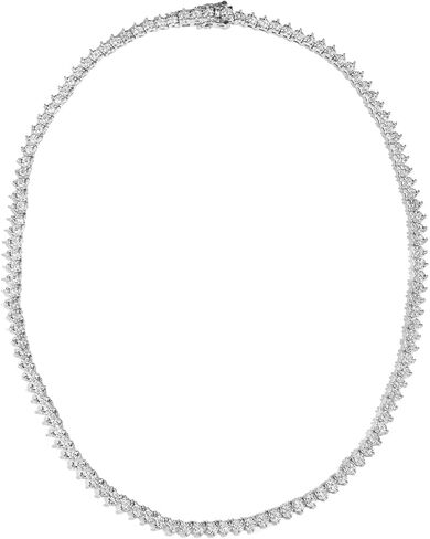 Charles & Colvard Sterling Silver Round Moissanite Tennis Necklace 5.57cttw DEW in Saudi Arabia