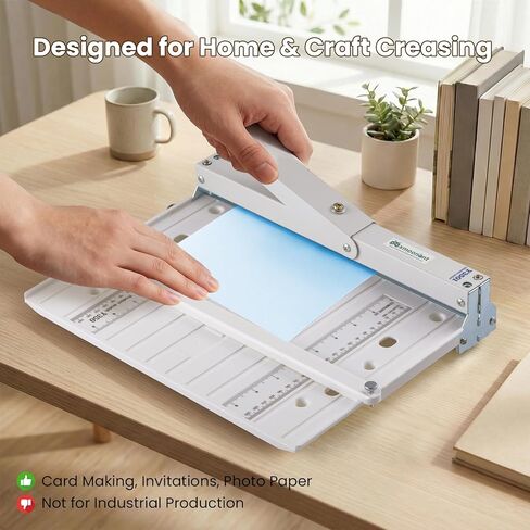 Mxmoonant Foldable Manual Creasing Machine 13'' with Metric/Imperial Scale, Up to 300gsm, Home Manual Creaser for DIY Invitations Greeting Cards, Covers in Saudi Arabia