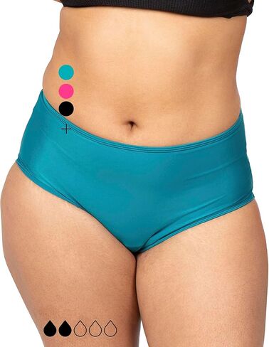 Period Swimwear - Black Menstrual Leakproof Bikini Bottoms - High Waisted Swim Bottoms for Teens, Girls, Women in Kuwait
