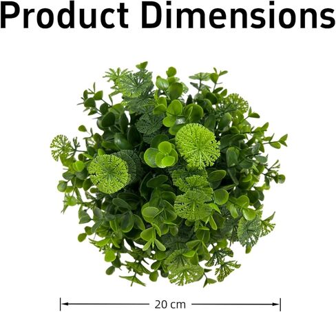 HEDGE MAZE 7 Inch 1 Ball Decorative Artificial Green Ball for Centerpieces, Office Cubicles, Living Room Shelves, Wedding Scenes, Photo Studios and Seasonal Indoor Décor in Saudi Arabia