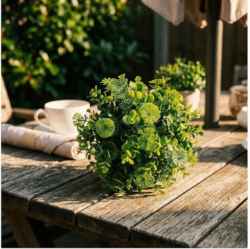 HEDGE MAZE 7 Inch 1 Ball Decorative Artificial Green Ball for Centerpieces, Office Cubicles, Living Room Shelves, Wedding Scenes, Photo Studios and Seasonal Indoor Décor in Saudi Arabia