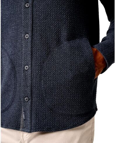 johnnie-O Men's Ruettiger Knit Shacket, Indigo in Saudi Arabia