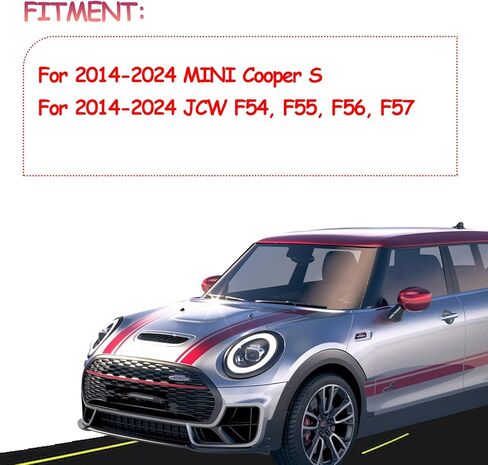 Front Hood Scoop Vent Cover For 2014-2024 BMW Mini Cooper S JCW F54 F55 F56 F57 Black Replacement for 51137376052 in Saudi Arabia