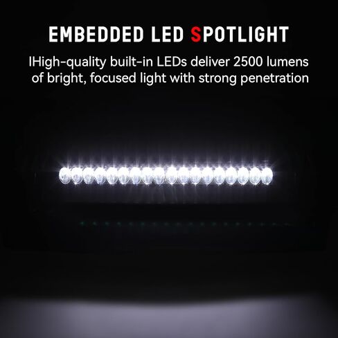 Sport Hood Scoop with LED Spotlight for Honda Pioneer 1000 16-25, Black Front Hood Cover with LED Auxiliary Light for Honda Pioneer 1000 3p 5p 6p 2016-2025 Accessories in Saudi Arabia