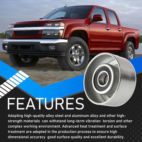 90K-38178A Serpentine Drive Belt Tensioner Pulley Idler Pulley Compatible with 2004-2012 Chevrolet Colorado GMC Canyon Hummer H3 Isuzu i-280/290/350/370 Replaces K49280B 38178 49280 89269 in Saudi Arabia