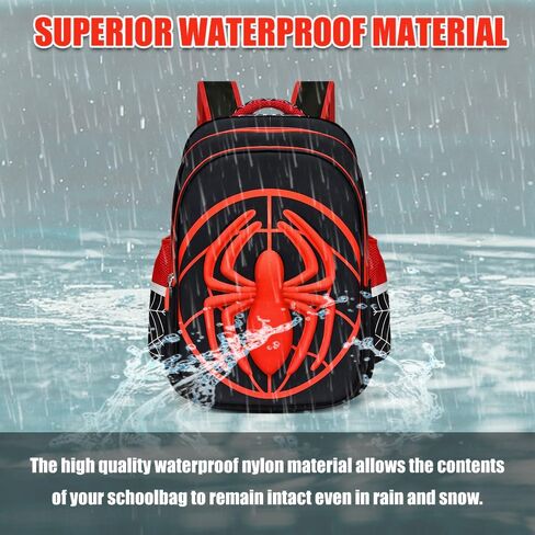 School Backpack, 16.5’’ Superhero Cartoon Schoolbag Large Capacity Lightweight Waterproof Travel Bag for Kids, School Children Supplies Birthday, Halloween, Christmas Gifts in Saudi Arabia