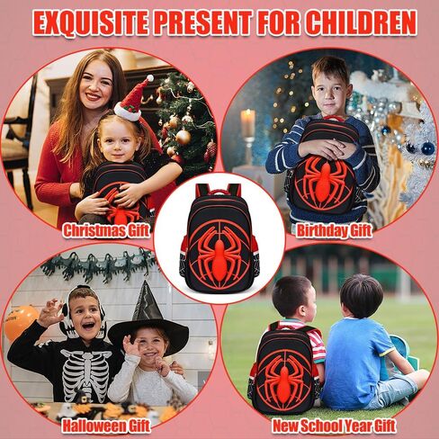 School Backpack, 16.5’’ Superhero Cartoon Schoolbag Large Capacity Lightweight Waterproof Travel Bag for Kids, School Children Supplies Birthday, Halloween, Christmas Gifts in Saudi Arabia