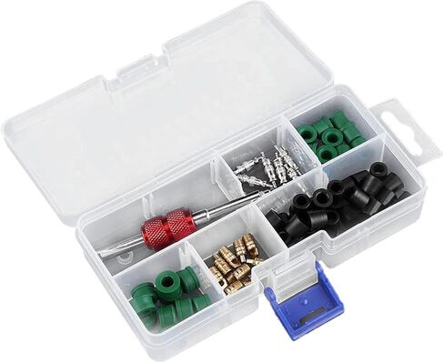 Air Conditioning Repair Kit Durable Valve Cores and Hose Gaskets 71pcs for Auto AC Maintenance in Saudi Arabia