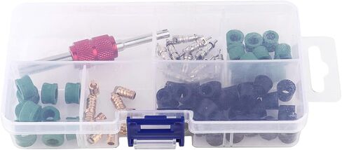 Air Conditioning Repair Kit Durable Valve Cores and Hose Gaskets 71pcs for Auto AC Maintenance in Saudi Arabia