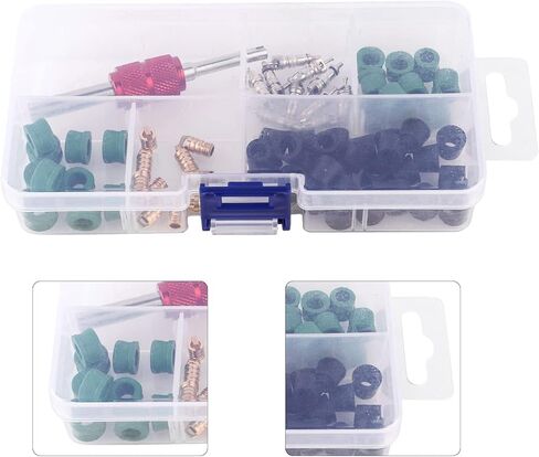 Air Conditioning Repair Kit Durable Valve Cores and Hose Gaskets 71pcs for Auto AC Maintenance in Saudi Arabia