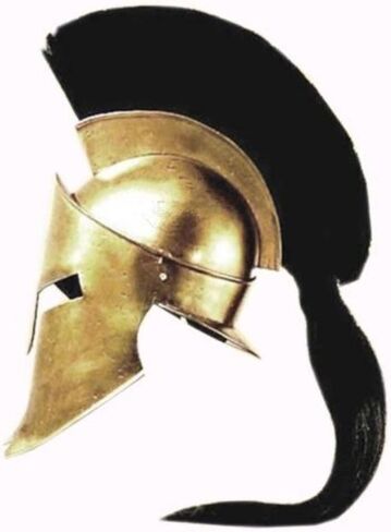 Spartan Warrior Medieval Greek Corinthian Helmet Replica with Black Plume | 18G Steel Full-Size Wearable Armor Helmet for Cosplay, LARP, Display & Collectible Home Décor in Saudi Arabia