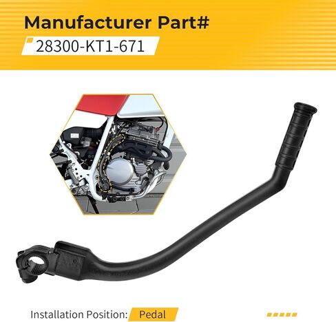 M MATI Kick Start Starter Lever for Honda XR250R 1987-1995 XR250L 1991-1996 28300-KT1-671 in Saudi Arabia
