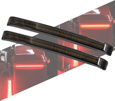 Motorcycle Saddlebag Tail Light Running Brake Sequential Turn Signal LED Lamp Fit for Harley Touring Street Gilde Road King Road Gilde Electra Glide Ultra Limited 2014-2023 (Black Lens) in Saudi Arabia