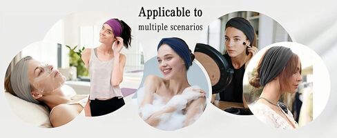 Wide Elastic Head Bands,Fashion,Makeup, Large Knotted Soft Headband for Washing Face, Sports Stretchy Sweat Bands,Headbands for Women, Non-Slip Thick Hair Bands,Workout, Spa, Running, 8-Pack in Saudi Arabia