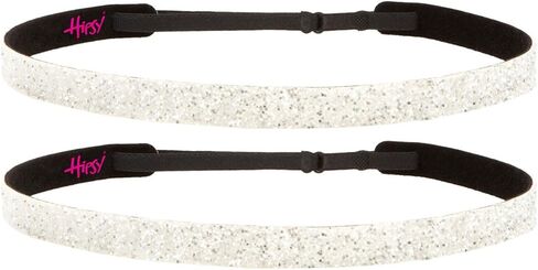 Hipsy Women's Adjustable No Slip White Bling Glitter Team Sports Headband Multi Packs in Saudi Arabia