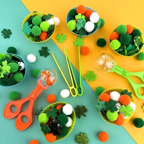 212Pcs St. Patrick‘s Day Shamrock Sensory Bin Fillers - Spring Sensory Collection: Learning Activities for Sorting, Counting and Fine Motor Skills in Saudi Arabia