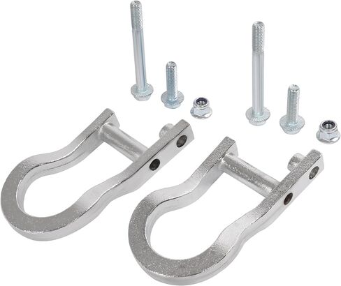 2PCS Front Bumper Tow Hooks Compatible with 2007-2019 Chevy Silverado GMC Sierra 1500 Replacement for 84072462 Steel (Silvery) in Saudi Arabia