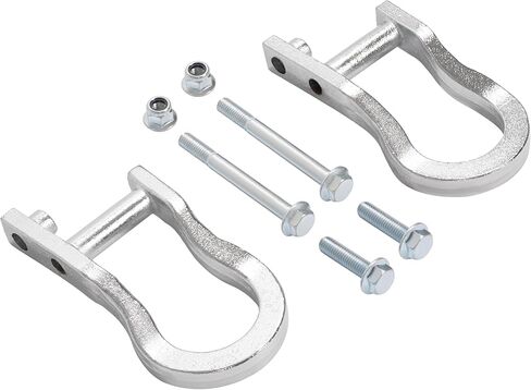 2PCS Front Bumper Tow Hooks Compatible with 2007-2019 Chevy Silverado GMC Sierra 1500 Replacement for 84072462 Steel (Silvery) in Saudi Arabia
