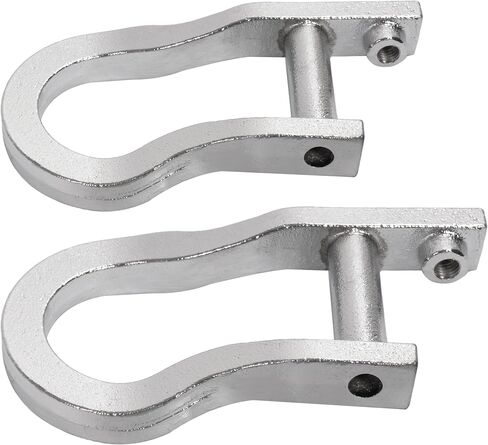 2PCS Front Bumper Tow Hooks Compatible with 2007-2019 Chevy Silverado GMC Sierra 1500 Replacement for 84072462 Steel (Silvery) in Saudi Arabia